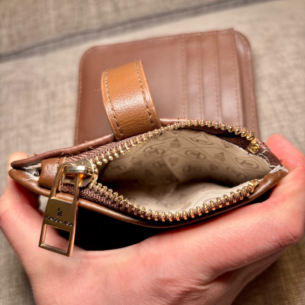London Fog Zip Around Wallet for Women Café - Picture 9 of 11